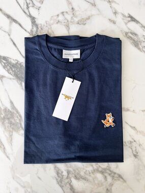 NWT - Maison Kitsune Speedy Fox T-shirts - Ink Blue🦊